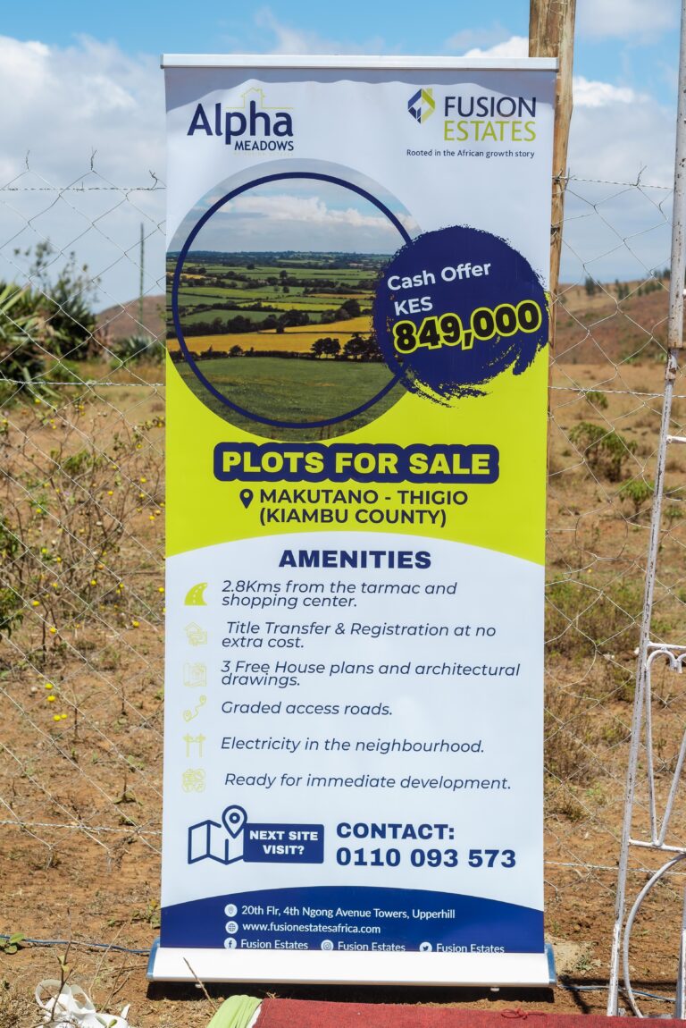 plots for sale kikuyu alpha meadows