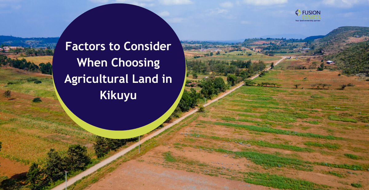 Factors to Consider When Choosing Agricultural Land in Kikuyu for Sale
