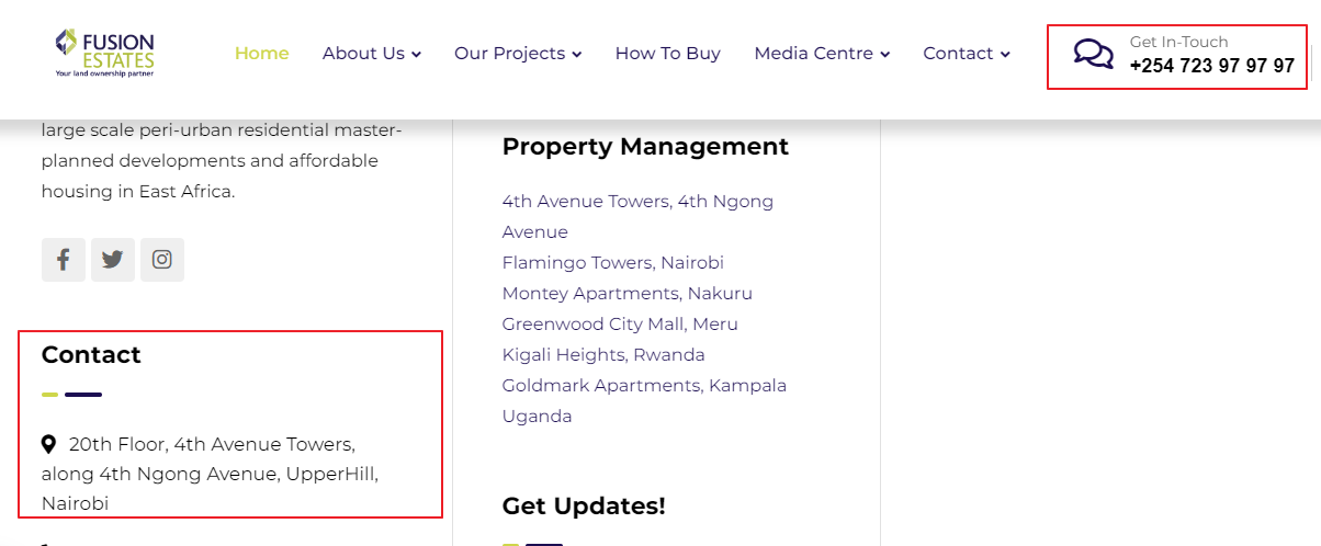 Fusion Estates Legit Real Estate Company in Kenya Contact Information